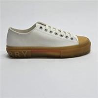 Burberry Logo Detail Cotton Trainer White 8052343 EU41 UK7