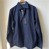 Burberry London Shirt Navy Blue Size 42 RRP:£160 - 42 Regular