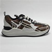 Burberry Vintage Check Cotton and Leather Brown White 8064282 EU41.5 UK7.5