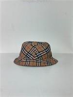 Burberry Beige Vintage Check Bucket Hat Nova Print Mesh Lined Outdoor New