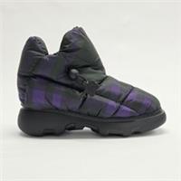 Burberry Check Pillow Boot Black Purple 8077728 EU39.5 UK6.5