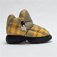 Burberry Check Pillow Boots Yellow Beige 8077442 EU37.5 UK4.5