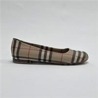 Burberry Joy Vintage Check Patent Ballerina Flat Beige 8046476 EU36 UK3