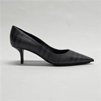 Burberry Checked 55mm Pumps Black Grey 8048630 EU37 UK4