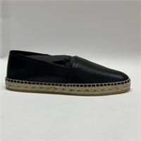 Burberry EKD Round-Toe Leather Espadrille Black 8071115 EU40 UK6
