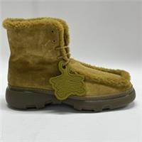 Burberry Shearling Embellished Suede Creeper Boot Yellow 8077234 EU45 UK11