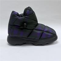 Burberry Check Pillow Boot Black Purple 8074739 EU44 UK10