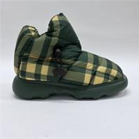 Burberry Check Pillow Boots Green White 8080007 EU40.5 UK6.5