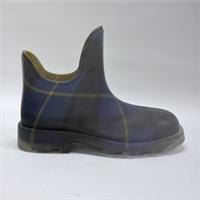 Burberry Marsh Checked Ankle Boots Blue Yellow 8089555 EU42 UK8