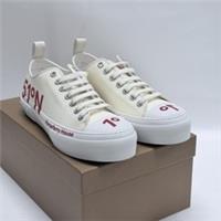 Burberry Coordinates Printed Lace-Up Sneakers White Red 8062405 EU44 UK10