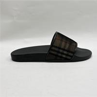 Burberry Check Cotton Mesh Slides Black 80655781/8065578 EU45 UK11