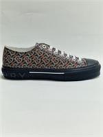 Burberry Monogram Pattern Low Top Black Orange Canvas 8059253 EU45 UK11
