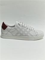 Burberry Perforated Check Leather Sneakers White Deep Melange 8041374 EU40 UK6