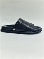 Burberry Thornton Leather Slides Black 8065467 EU46 UK12