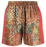Burberry Bradeston Patterned Silk Shorts Bright Orange 8055482 UK4 XS