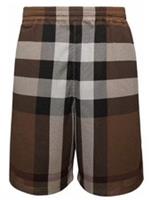 Burberry Check Mesh Bermuda Shorts Birch Brown 8067824 XS