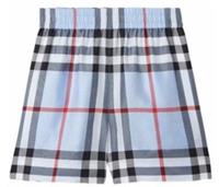 Burberry Check-Pattern Silk Shorts Blue 8052746 UK14 L