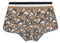 Burberry Monogram Casual Wool Blend Shorts Beige/White 8057736 L