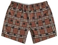 Burberry Guildes Polka Dot Check Shorts Dark Birch Brown 8068990 XS