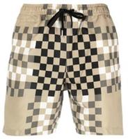 Burberry Printed Drawstring Swim Shorts Checker Print 8063482 XS