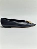 Burberry Motif Point-toe Ballerina Flat Black Monogram 8049417 EU38.5 UK5.5