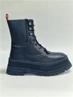 Burberry Iconic Strip Chunk Boots Black Leather 8034295 EU37 UK4