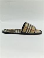 Burberry Quilted Leather Flat Slide Vintage Check 8056587 EU37.5 UK4.5
