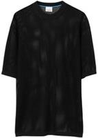 Burberry Equestrian Knight Detail Semi-Sheer T-shirt Black 8071611 L
