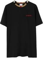Burberry Icon Stripe Trim Cotton T-shirt Black 8069538/8069538/8078114 S