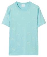 Burberry Equestrian Knight Round-Neck T-shirt Blue 8071633 S