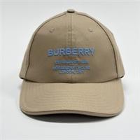 Burberry Horseferry Motif Cotton Baseball Cap Soft Fawn/Light Blue 8048729 L