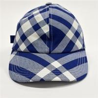 Burberry Tartan Pattern Baseball Cap Blue White 8079477 M