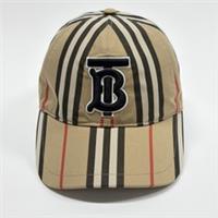 Burberry Vintage Check Cotton Monogram Motif Baseball Cap Beige 8026924 M