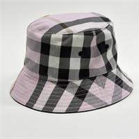 Burberry Logo Detail Check Cotton Bucket Hat Pink/Black 8059121 M