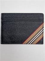 Burberry Icon Stripe (4 Card Slot) Card Case Black/Beige 80330741
