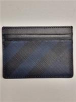Burberry Check Card Case Navy 8022941
