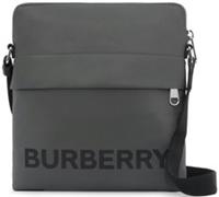 Burberry Logo Print Nylon Crossbody Bag Charcoal Gray 80528701