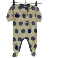 burberry children baby boy babygrow canvas blue n-7 dots matching hat age 6 mth