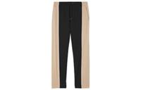 Burberry Contrast Stripe Wool Track Pants Black Beige 8048073 sze 52