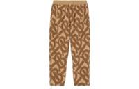Burberry TB Monogram Fleece Jacquard Trousers Soft Fawn 8058388 sze XXL