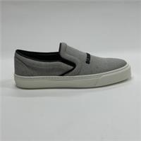 Burberry Canvas And Leather Slip-On Sneaker Black White 8038703 EU41 UK7