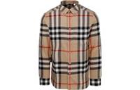 Burberry Castland Check Flannel Shirt Beige 8064881 Size XL