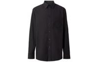 Burberry Logo-Embroidered Long-Sleeved Shirt Black 8064873 Size M