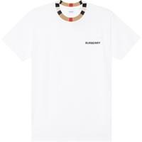 Burberry Icon Stripe Trim Cotton T-shirt White 8078115 M