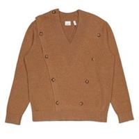 Burberry Double-Breasted V-Neck Jumper Brown 8045465 Size XL