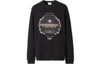 Burberry Taviton Globe Logo Sweatshirt Black 8048290 Size L