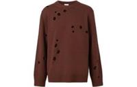 Burberry Cutout Detail Wool Sweater Dark Red 8056081 Size XXL