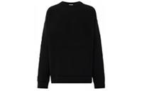 Burberry Logo Embossed Cotton Crewneck Sweatshirt Black 8050941 Size L