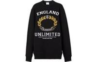 Burberry College Graphic Cotton Oversized Sweatshirt Black 8065061 Size M