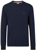 Burberry Monogram-Embroidered Fine-Knit Sweater Navy 8032104 Size XL
